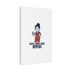 Coffee. Scrubs. Chaos. Repeat. Canvas | Nurse Aesthetic, RN Nurse Wall Art