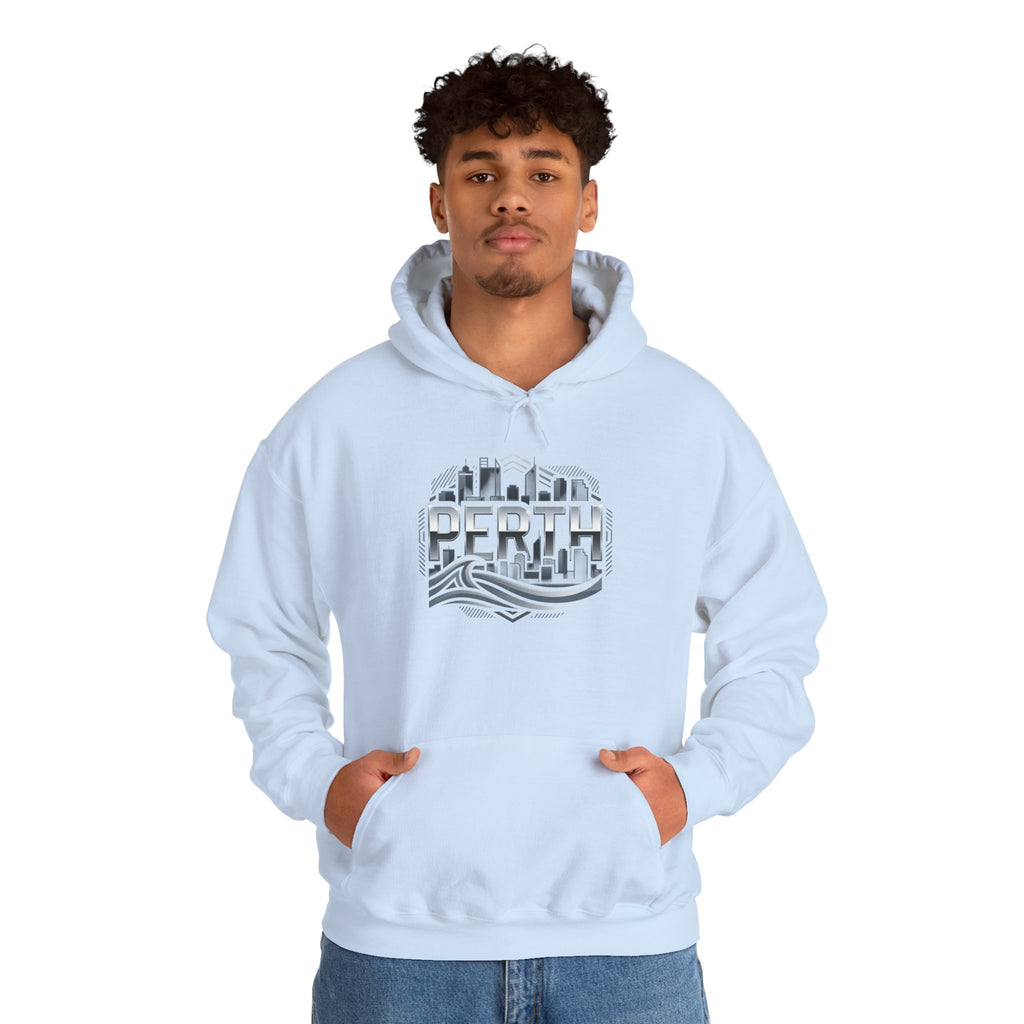 Perth Skyline Hoodie — Retro Coastal Cityscape Sweatshirt