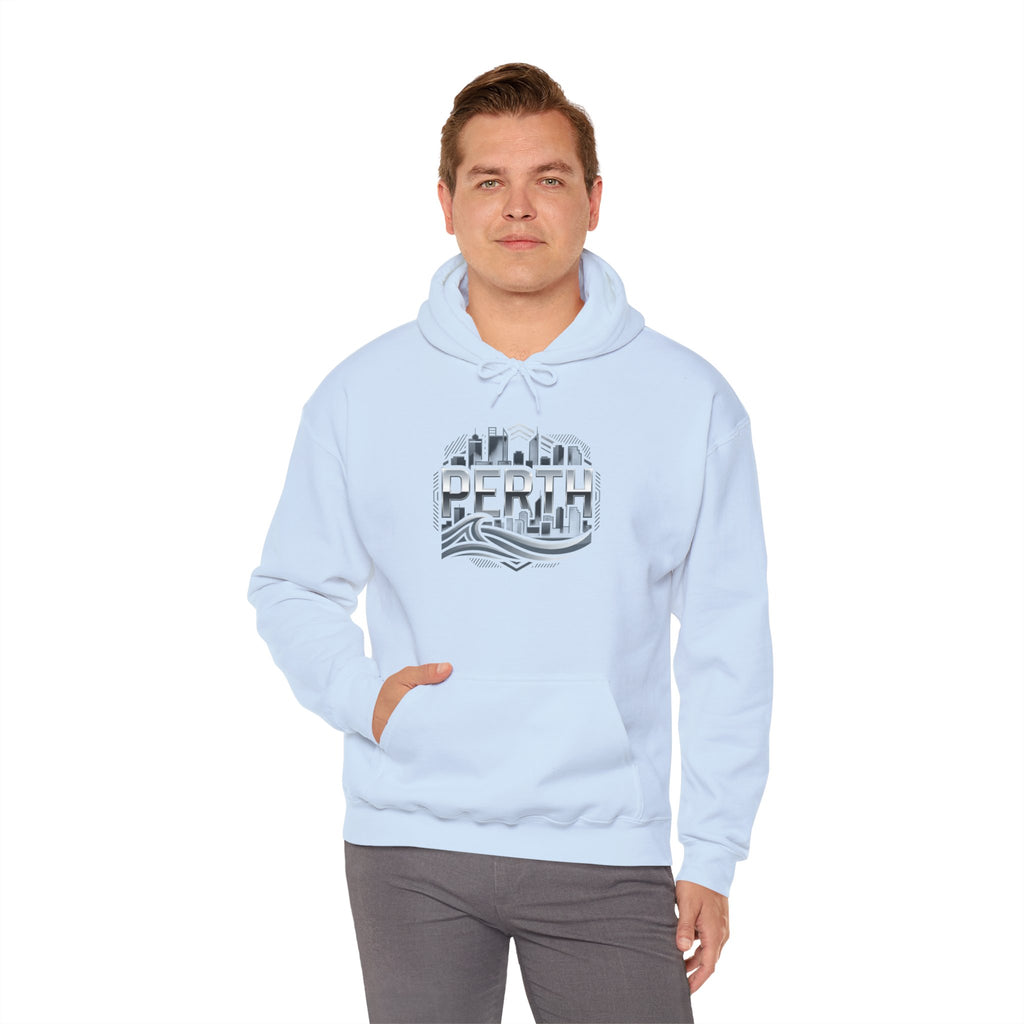 Perth Skyline Hoodie — Retro Coastal Cityscape Sweatshirt