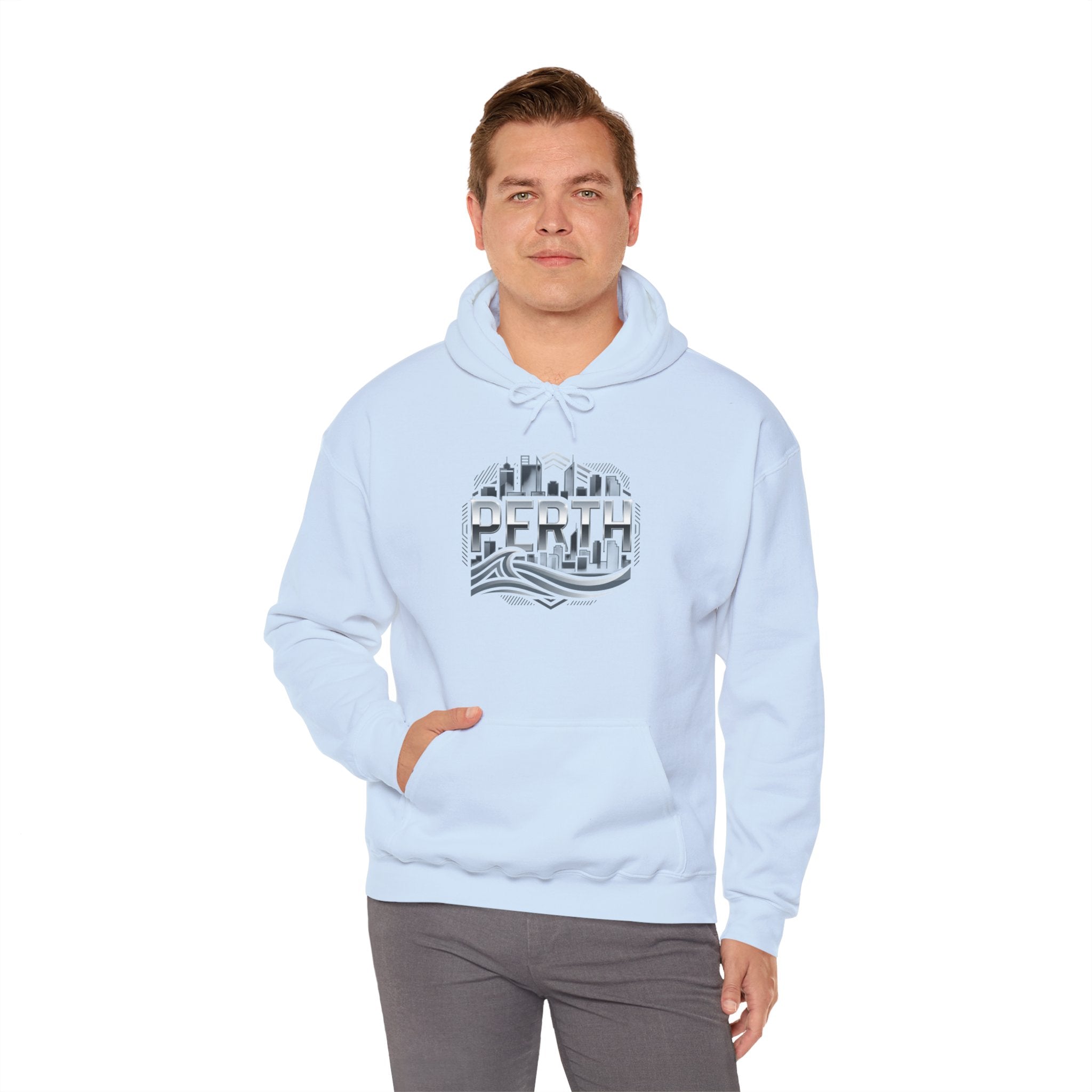 Perth Skyline Hoodie — Retro Coastal Cityscape Sweatshirt