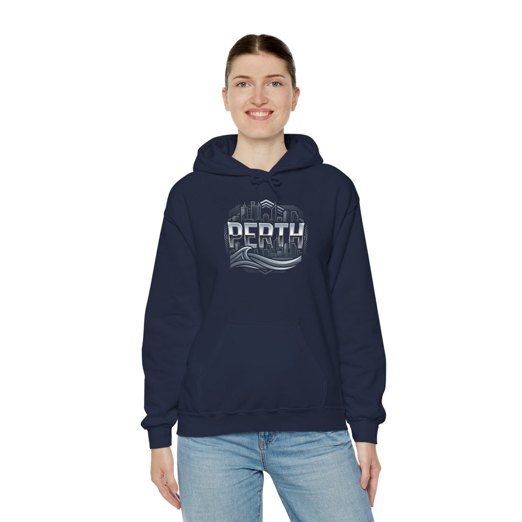 Perth Skyline Hoodie — Retro Coastal Cityscape Sweatshirt