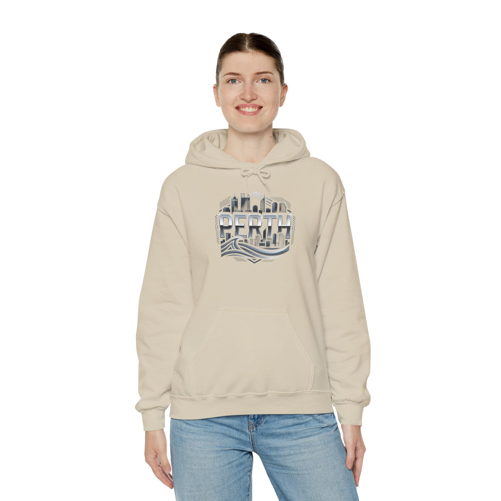 Perth Skyline Hoodie — Retro Coastal Cityscape Sweatshirt