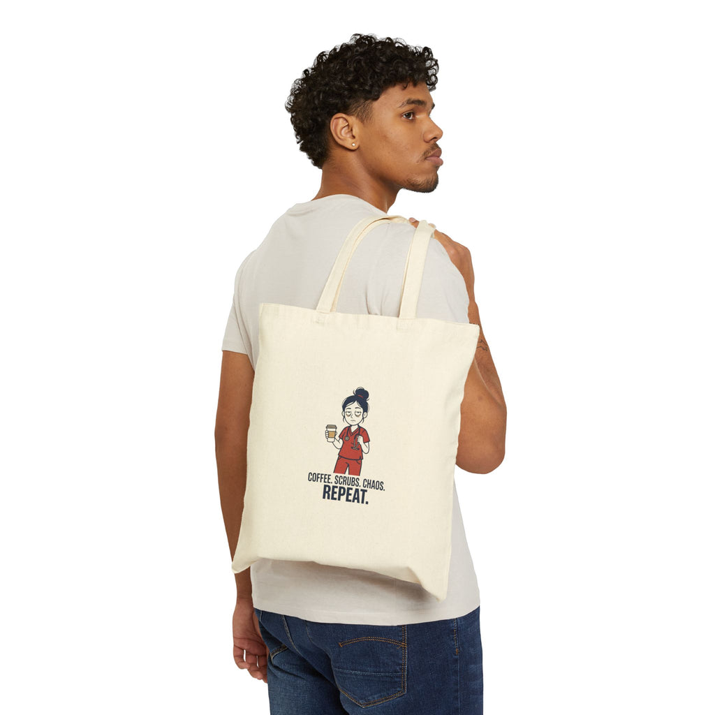 Coffee, Scrubs, Change Repeat Tote | Nurse Aesthetic, RN Nursing Tote