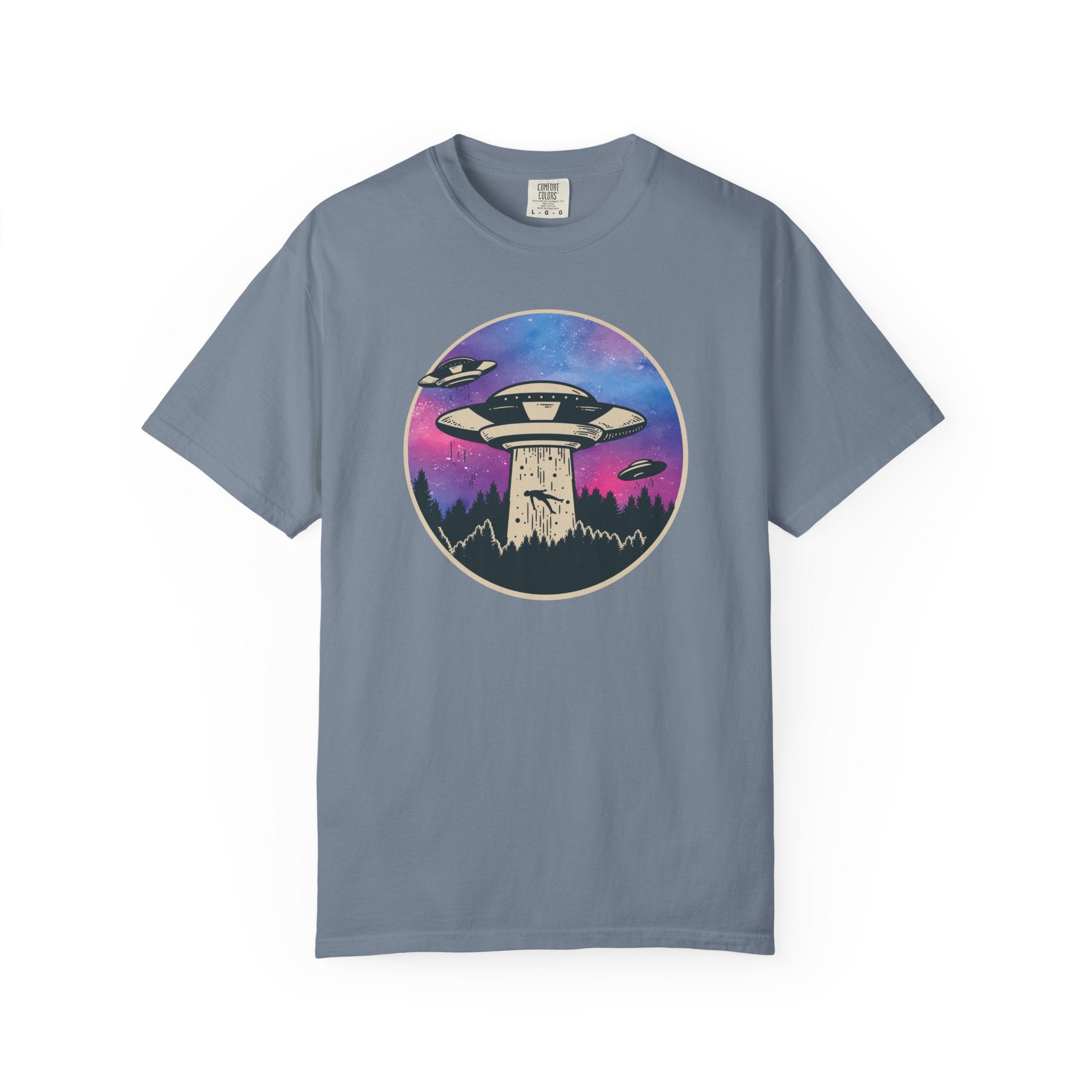 Alien Abduction T-Shirt — UFO Beam Graphic Tee for Sci‑Fi Fans