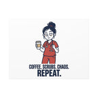 Coffee. Scrubs. Chaos. Repeat. Canvas | Nurse Aesthetic, RN Nurse Wall Art