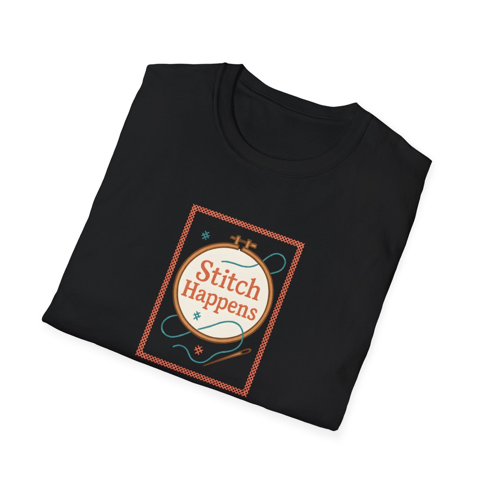 Stitch Happens Embroidery T-Shirt