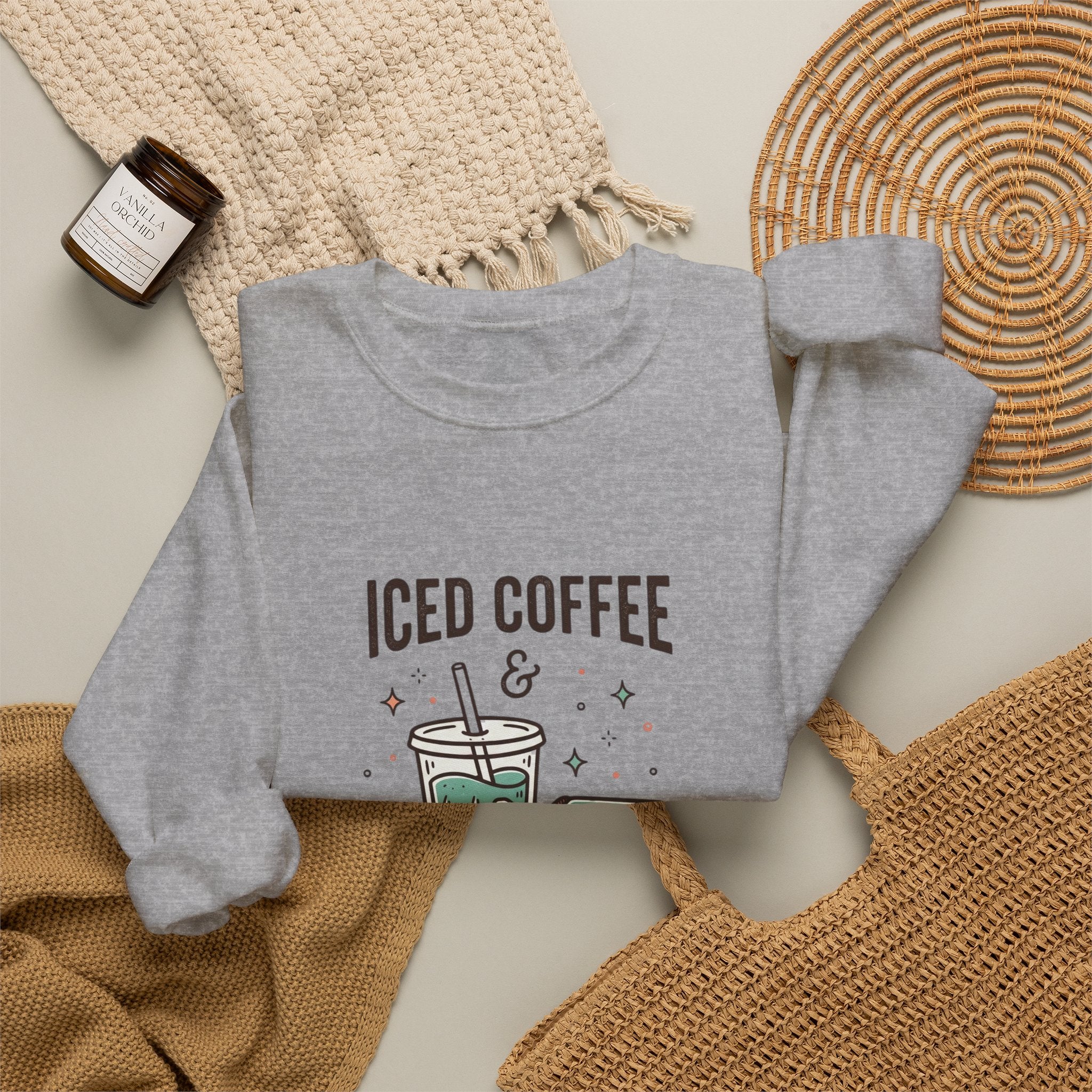 Iced Coffee & Reading Club Sweatshirt | Book Girl Summer, BookTok Aesthetic