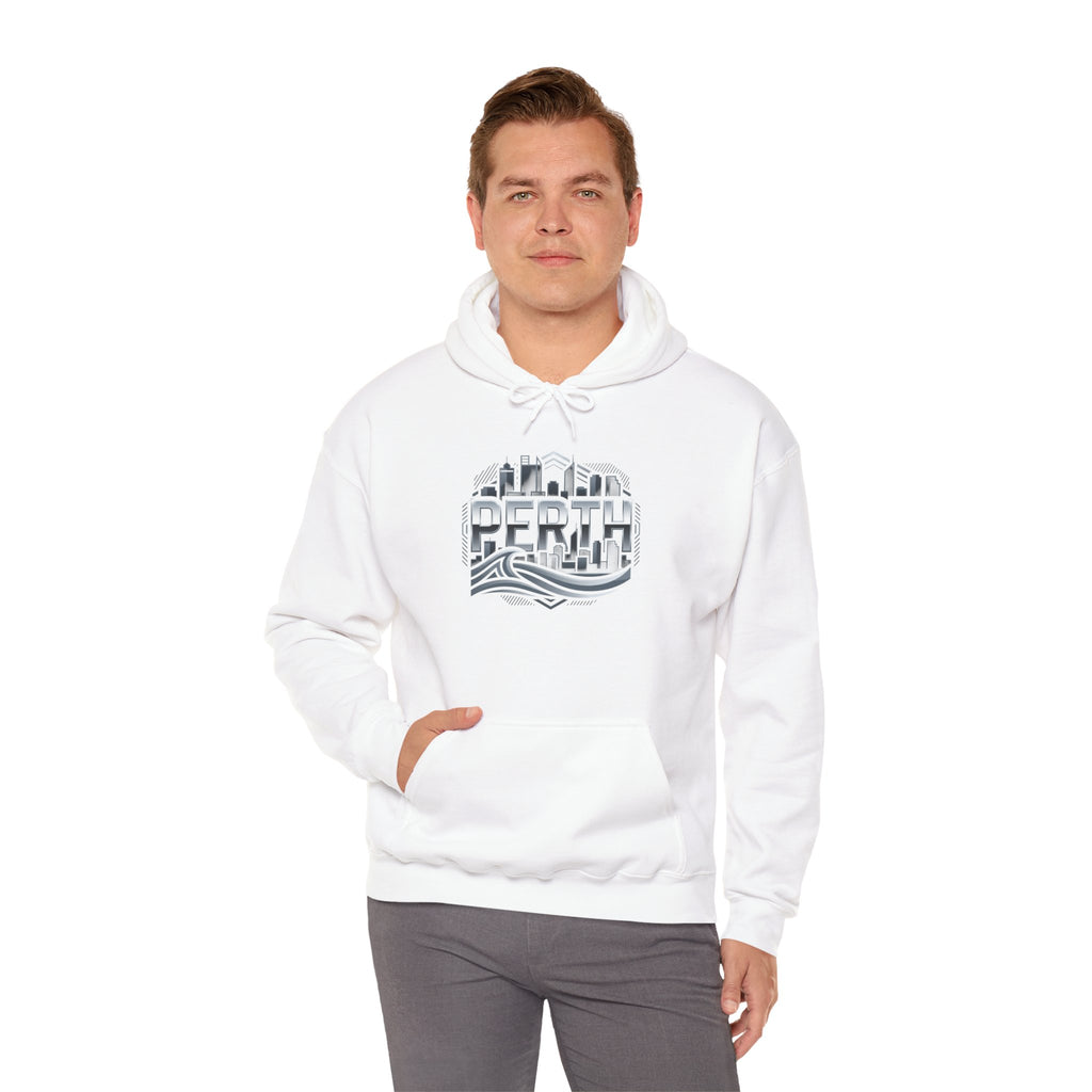 Perth Skyline Hoodie — Retro Coastal Cityscape Sweatshirt
