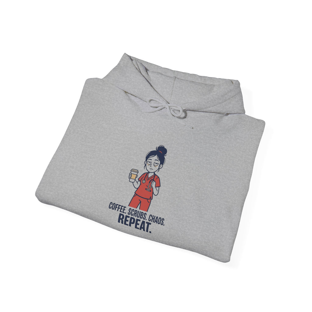 Coffee. Scrubs. Charge. Repeat. Hoodie | Nurse Hoodie, RN Apparel