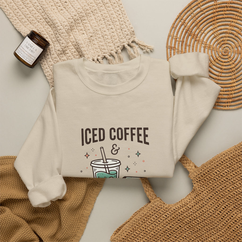 Iced Coffee & Reading Club Sweatshirt | Book Girl Summer, BookTok Aesthetic