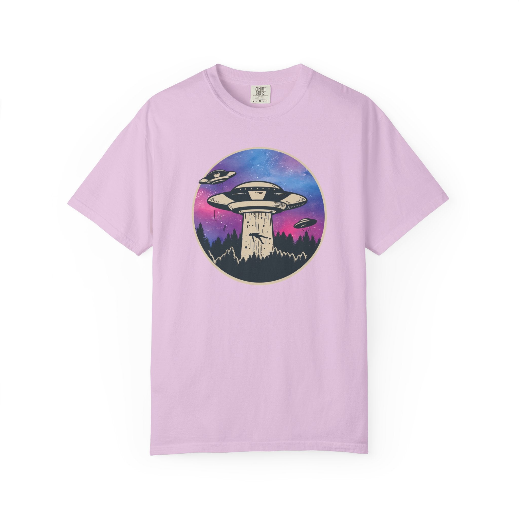 Alien Abduction T-Shirt — UFO Beam Graphic Tee for Sci‑Fi Fans