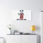 Coffee. Scrubs. Chaos. Repeat. Canvas | Nurse Aesthetic, RN Nurse Wall Art