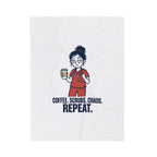 Coffee. Scrubs. Chaos. Repeat. Plush Blanket | Nurse Aesthetic, Stethoscope Minimalist