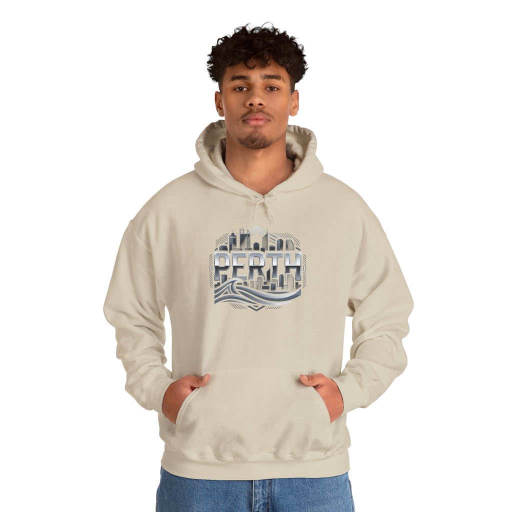 Perth Skyline Hoodie — Retro Coastal Cityscape Sweatshirt