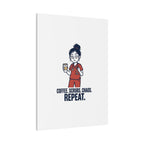 Coffee. Scrubs. Chaos. Repeat. Canvas | Nurse Aesthetic, RN Nurse Wall Art