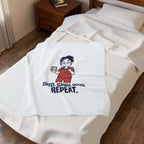 Coffee. Scrubs. Chaos. Repeat. Plush Blanket | Nurse Aesthetic, Stethoscope Minimalist