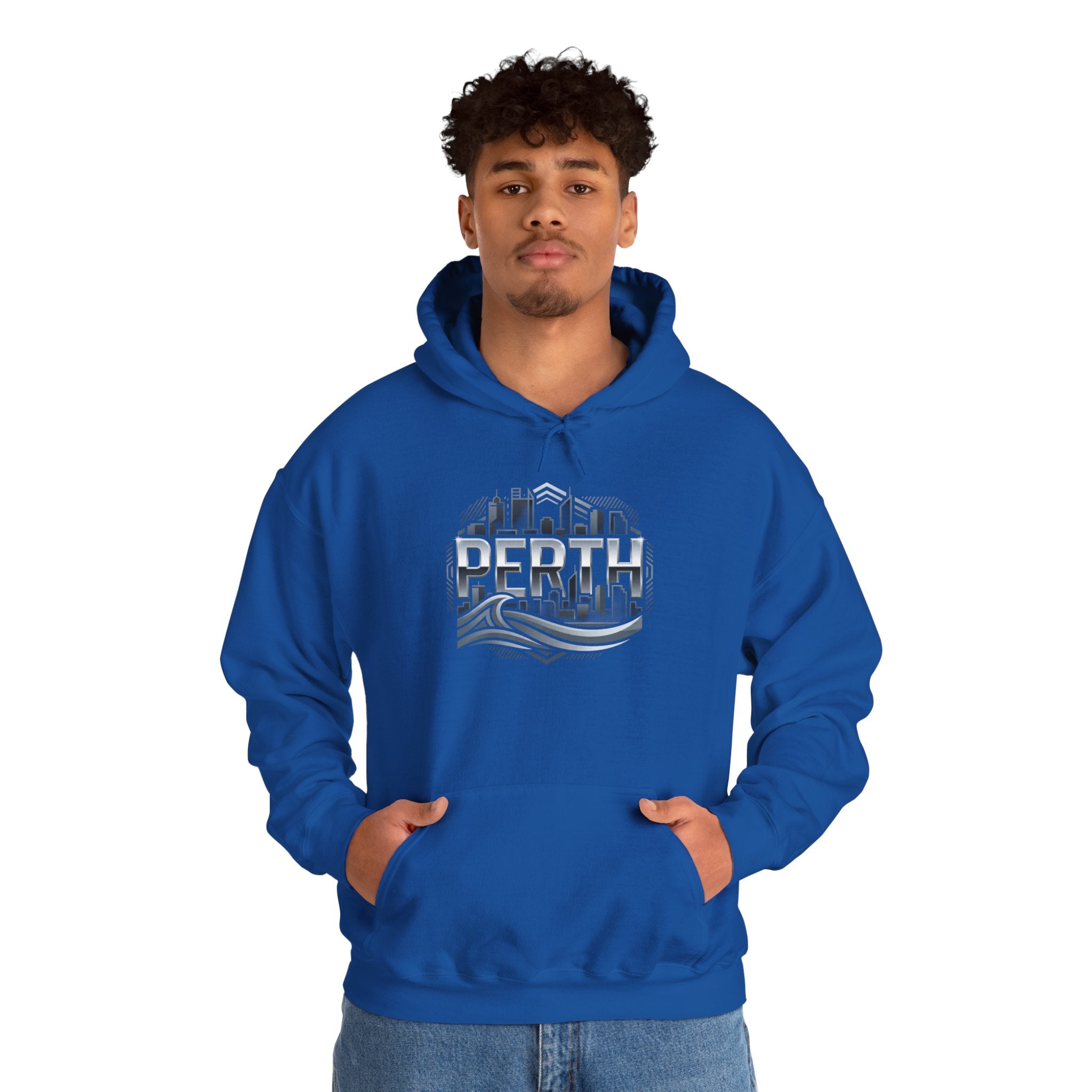 Perth Skyline Hoodie — Retro Coastal Cityscape Sweatshirt