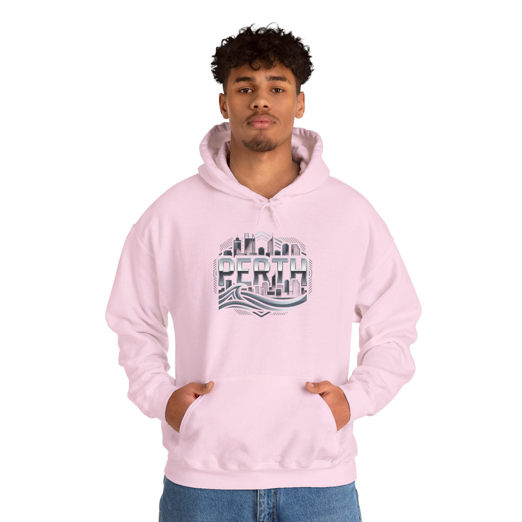 Perth Skyline Hoodie — Retro Coastal Cityscape Sweatshirt
