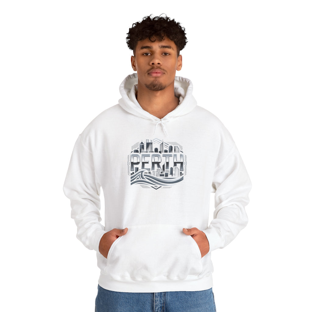Perth Skyline Hoodie — Retro Coastal Cityscape Sweatshirt