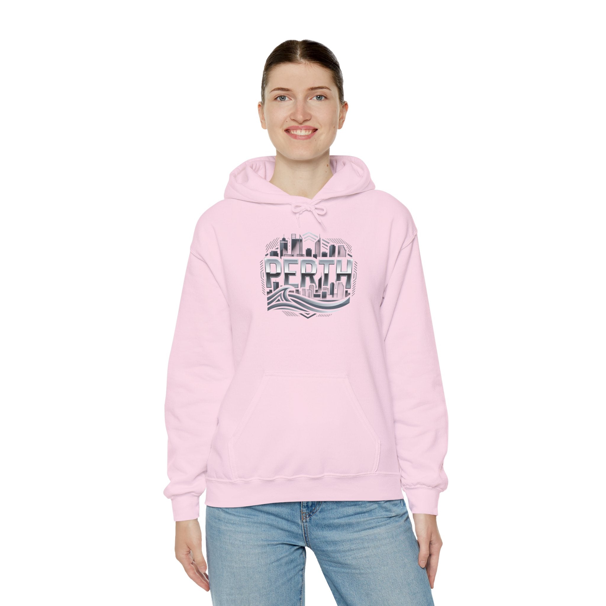Perth Skyline Hoodie — Retro Coastal Cityscape Sweatshirt