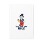 Coffee. Scrubs. Chaos. Repeat. Canvas | Nurse Aesthetic, RN Nurse Wall Art