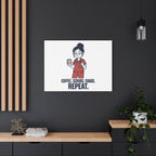 Coffee. Scrubs. Chaos. Repeat. Canvas | Nurse Aesthetic, RN Nurse Wall Art
