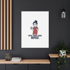 Coffee. Scrubs. Chaos. Repeat. Canvas | Nurse Aesthetic, RN Nurse Wall Art