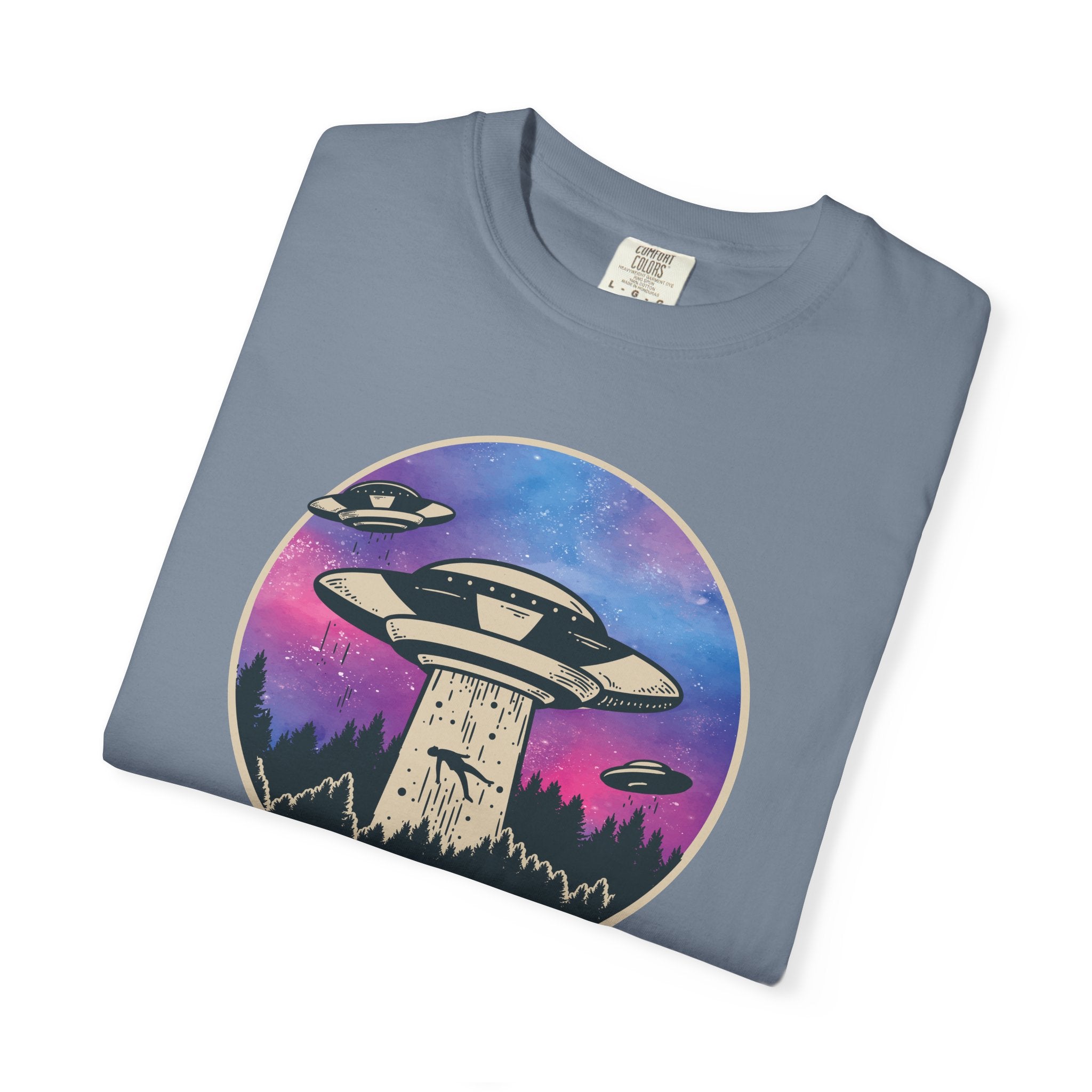 Alien Abduction T-Shirt — UFO Beam Graphic Tee for Sci‑Fi Fans