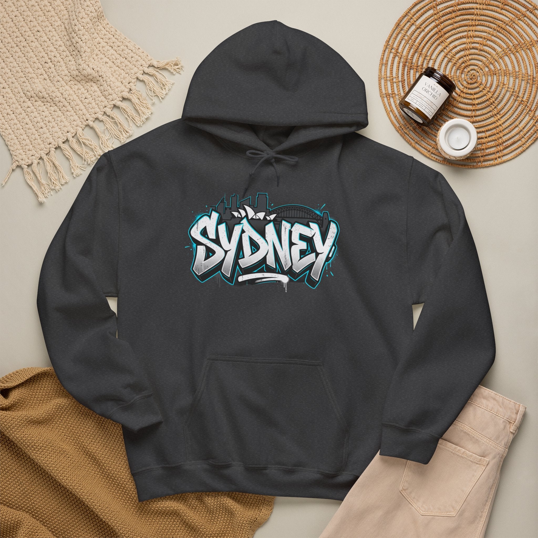 Sydney Graffiti Hoodie — Urban Streetwear Hooded Sweatshirt
