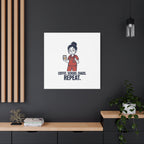 Coffee. Scrubs. Chaos. Repeat. Canvas | Nurse Aesthetic, RN Nurse Wall Art