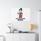 Coffee. Scrubs. Chaos. Repeat. Canvas | Nurse Aesthetic, RN Nurse Wall Art