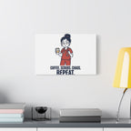 Coffee. Scrubs. Chaos. Repeat. Canvas | Nurse Aesthetic, RN Nurse Wall Art