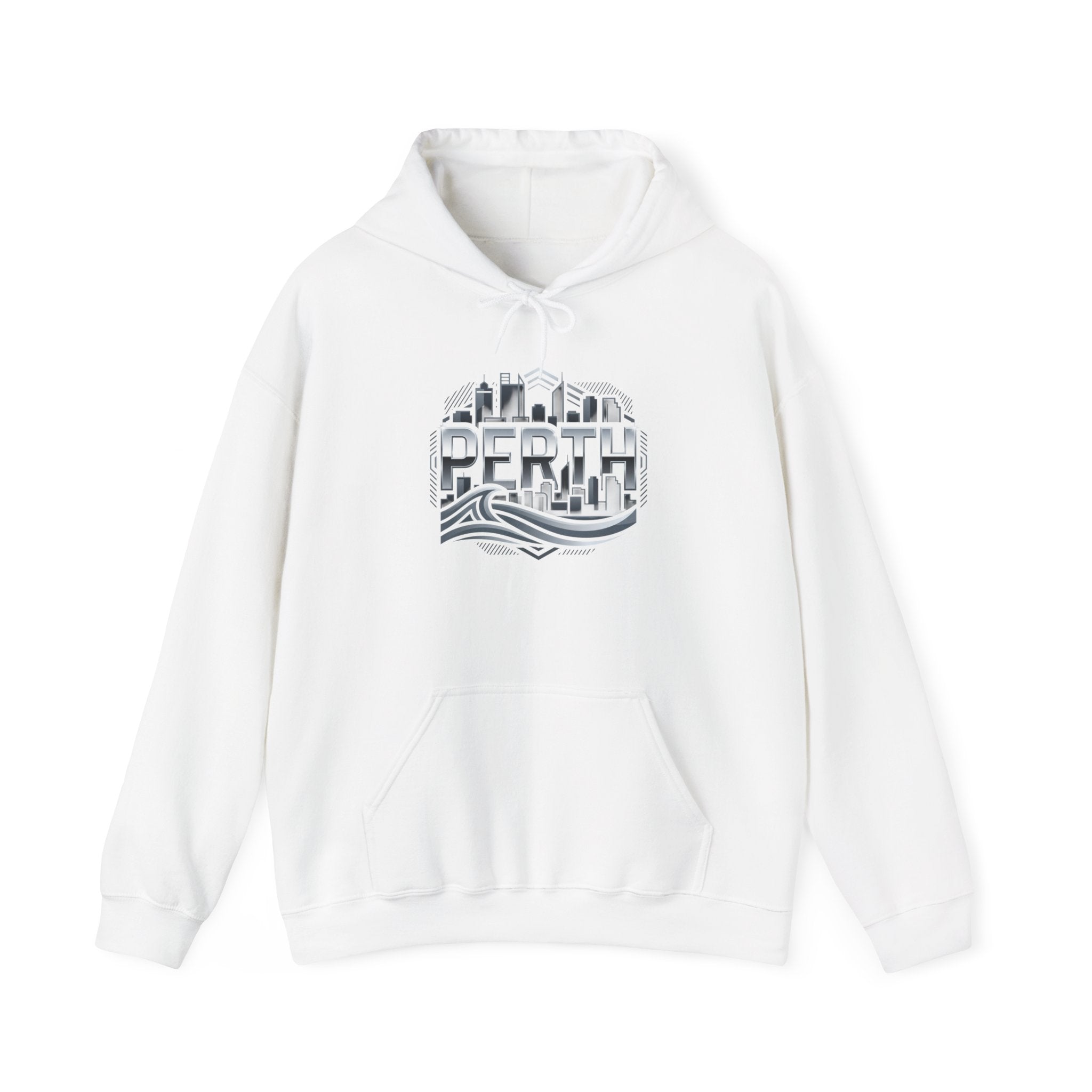 Perth Skyline Hoodie — Retro Coastal Cityscape Sweatshirt