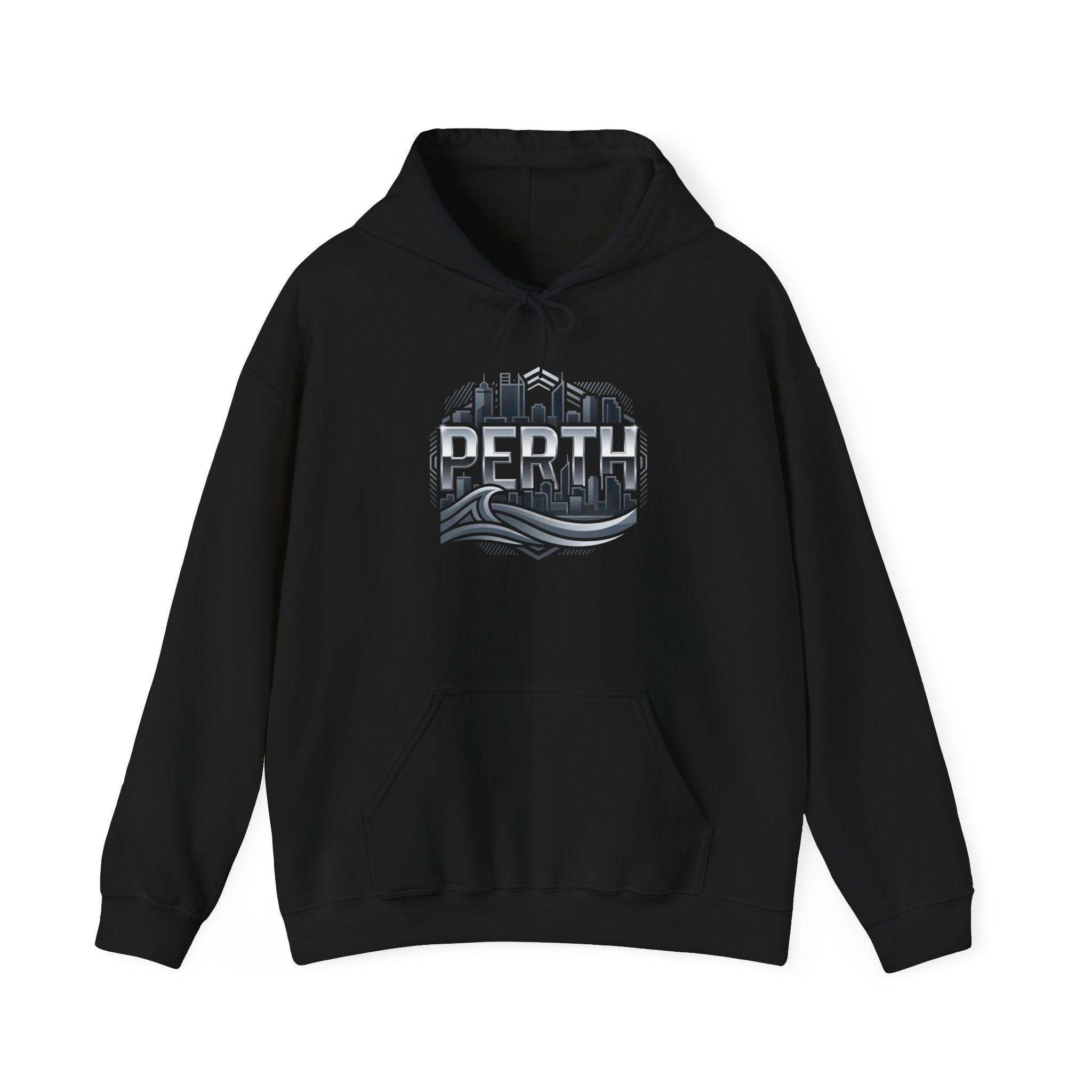 Perth Skyline Hoodie — Retro Coastal Cityscape Sweatshirt
