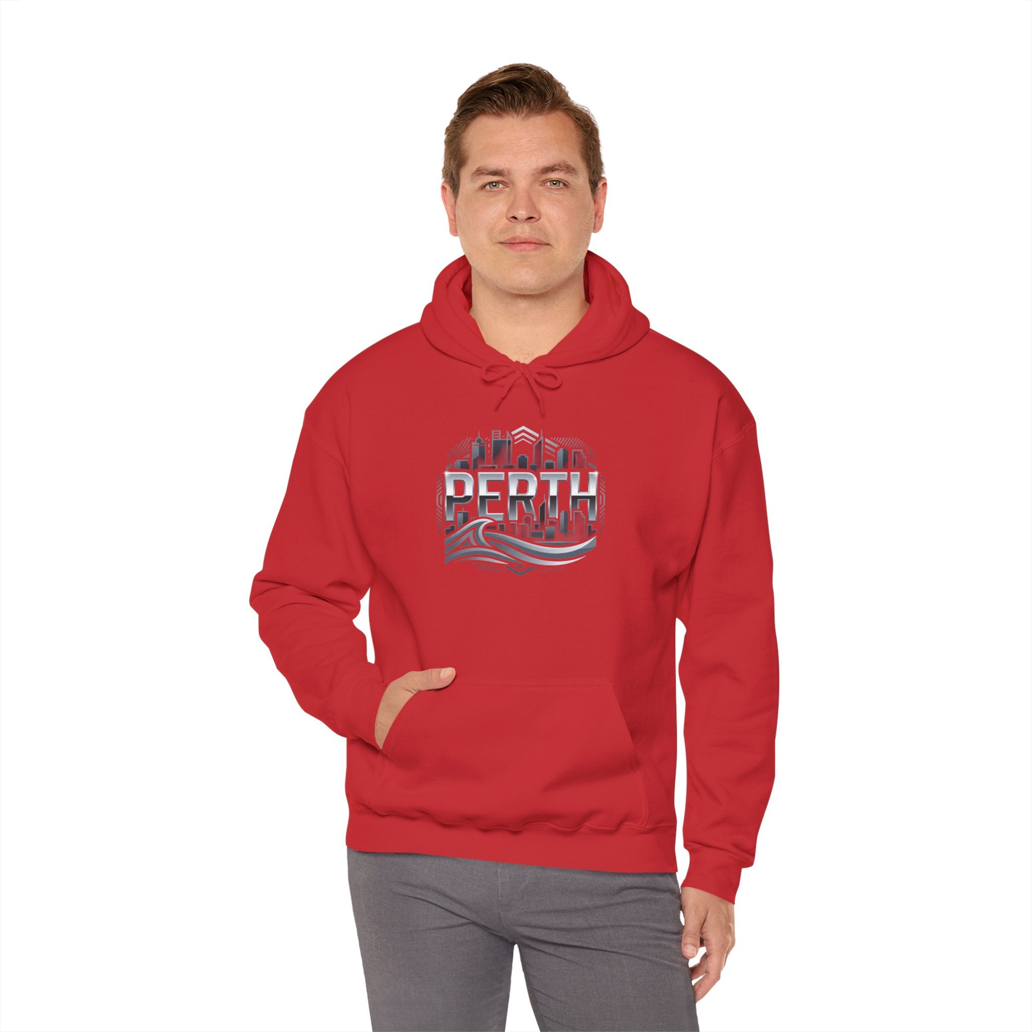Perth Skyline Hoodie — Retro Coastal Cityscape Sweatshirt