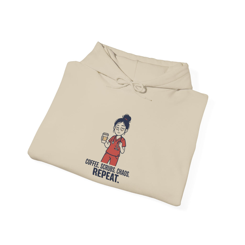 Coffee. Scrubs. Charge. Repeat. Hoodie | Nurse Hoodie, RN Apparel