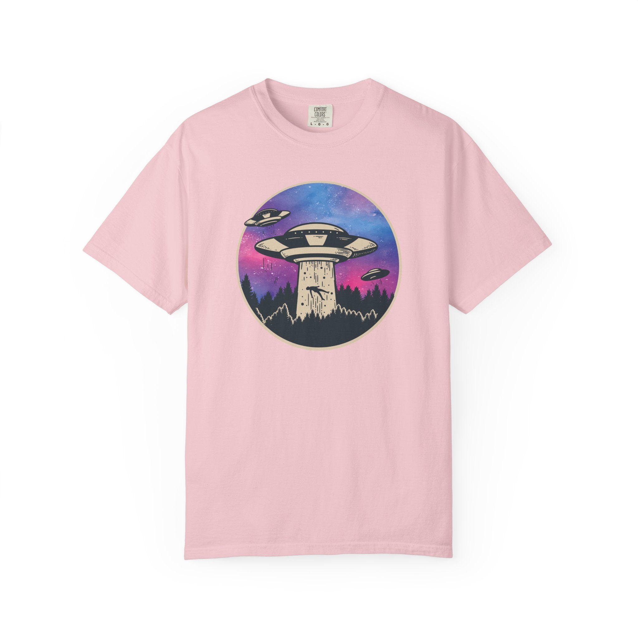 Alien Abduction T-Shirt — UFO Beam Graphic Tee for Sci‑Fi Fans