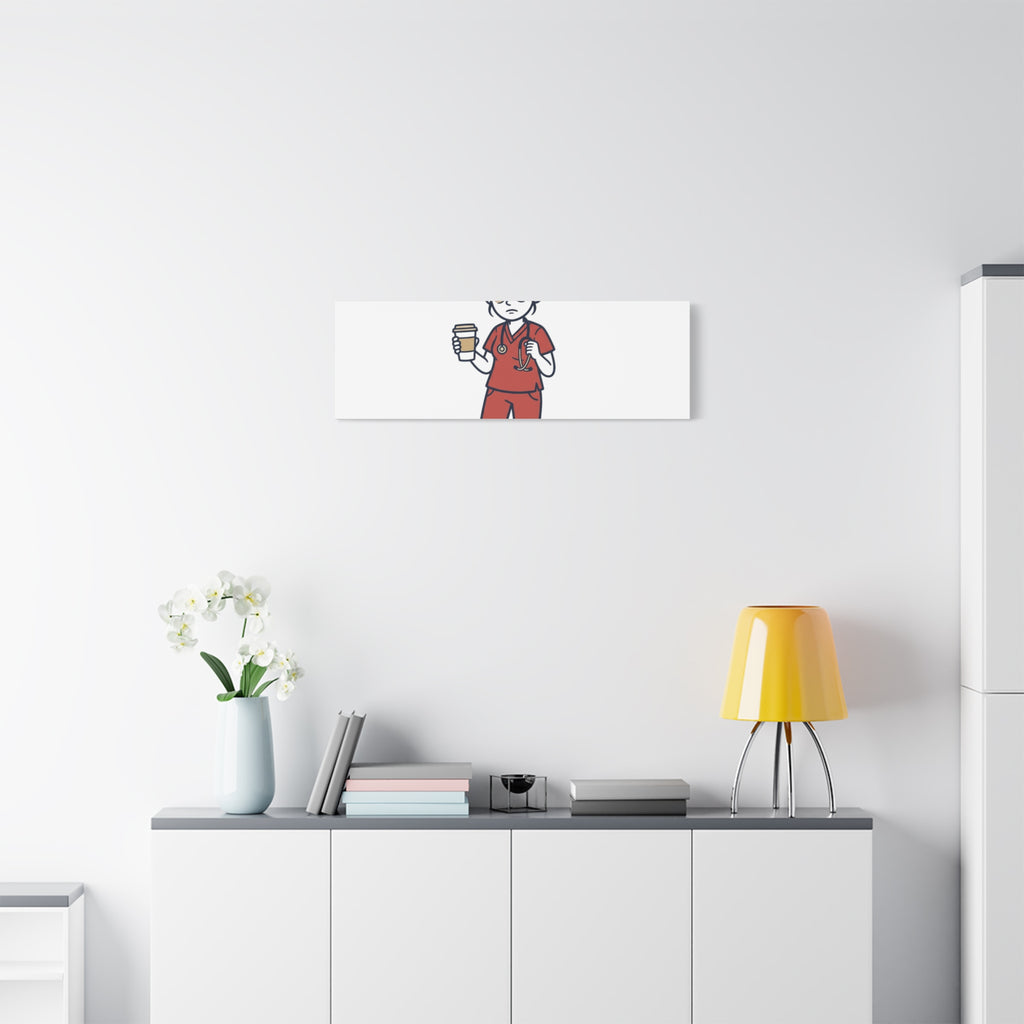 Coffee. Scrubs. Chaos. Repeat. Canvas | Nurse Aesthetic, RN Nurse Wall Art
