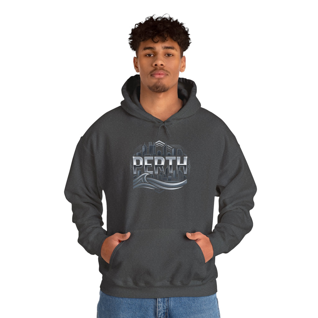 Perth Skyline Hoodie — Retro Coastal Cityscape Sweatshirt