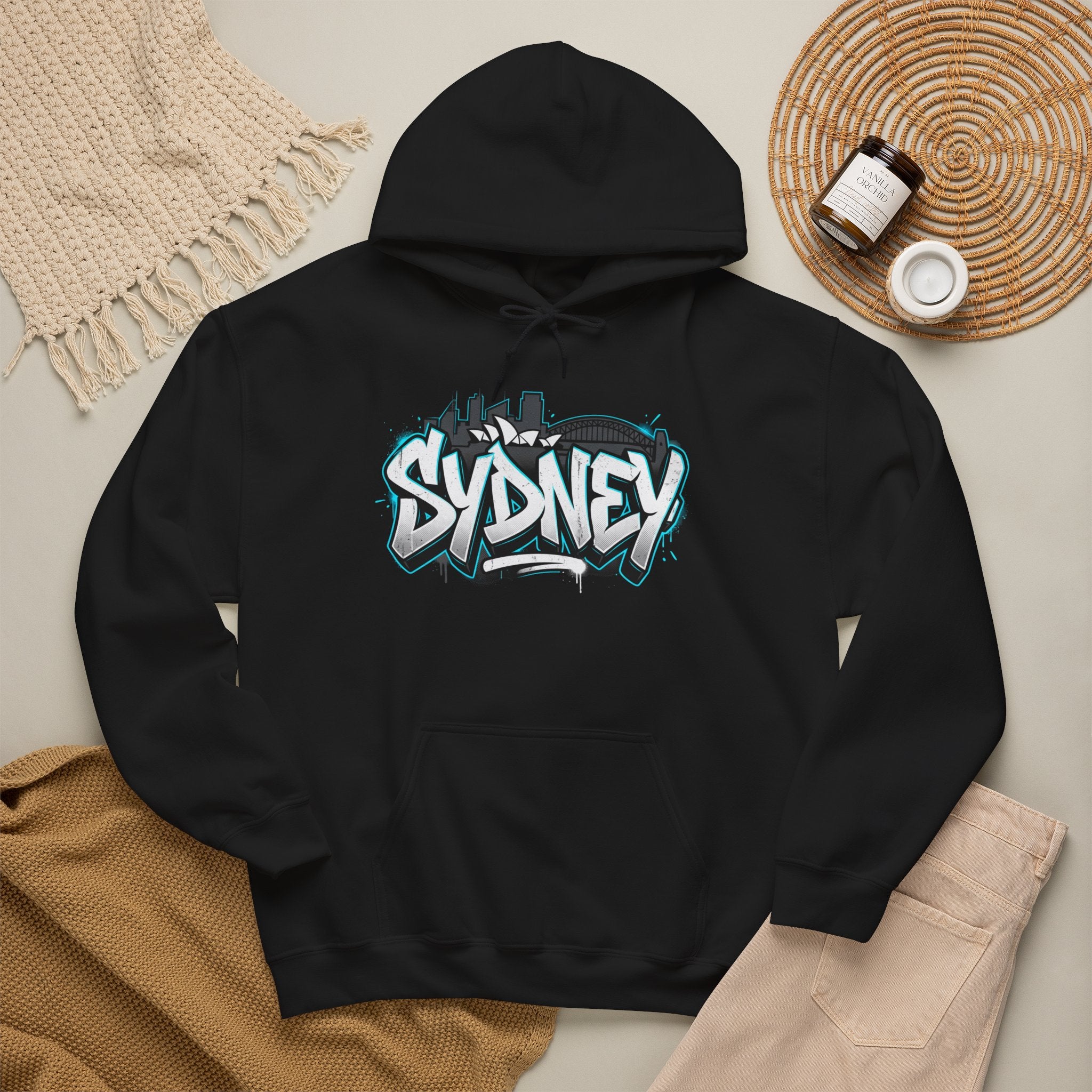 Sydney Graffiti Hoodie — Urban Streetwear Hooded Sweatshirt