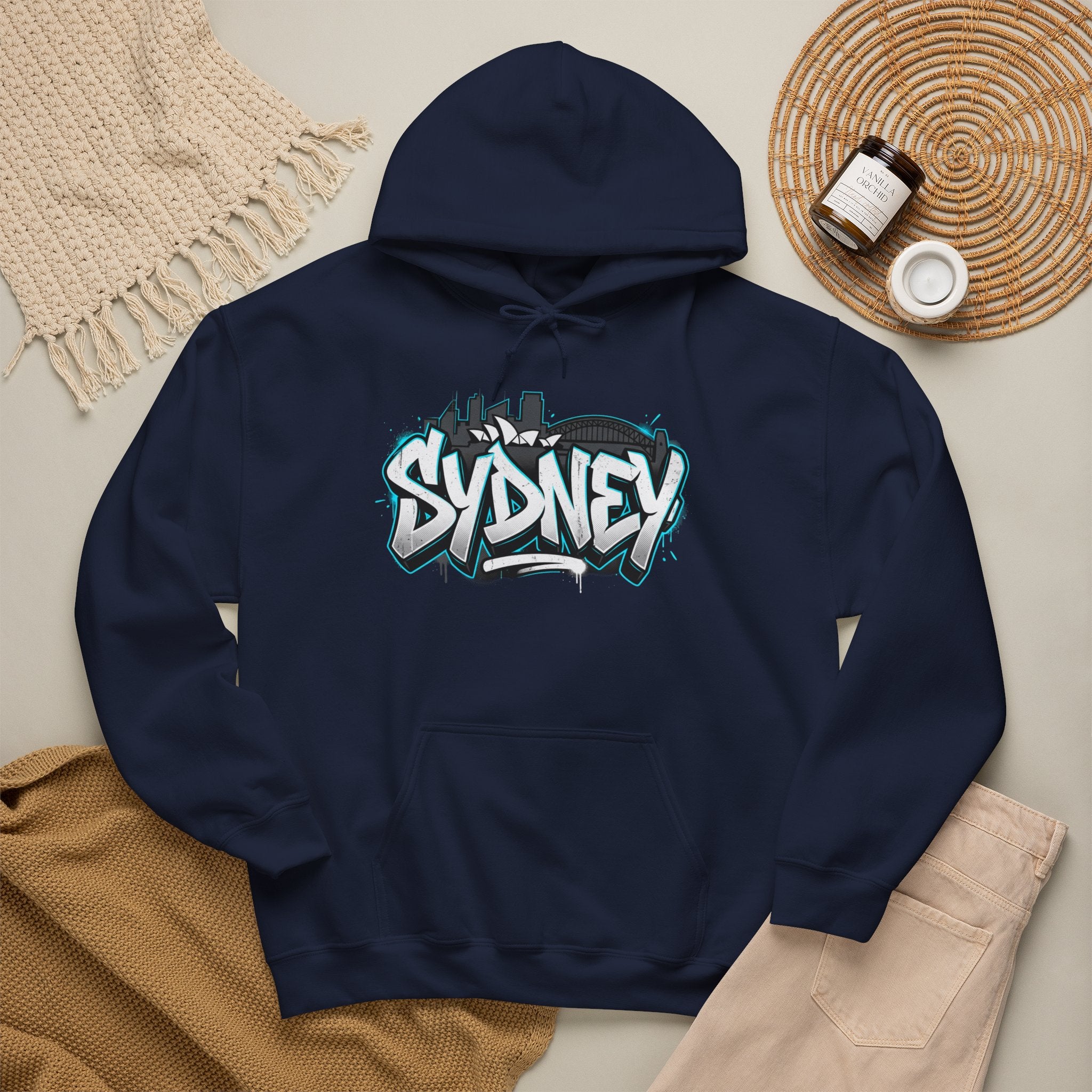 Sydney Graffiti Hoodie — Urban Streetwear Hooded Sweatshirt