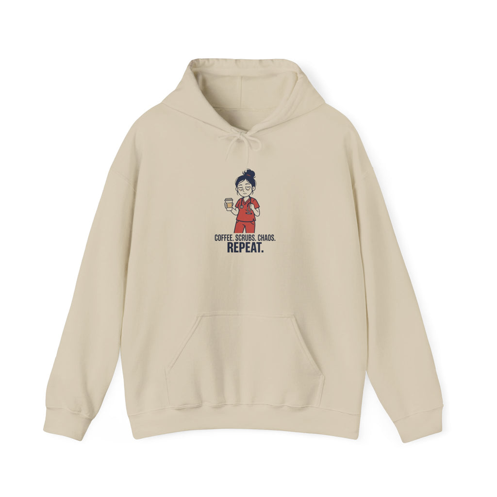 Coffee. Scrubs. Charge. Repeat. Hoodie | Nurse Hoodie, RN Apparel