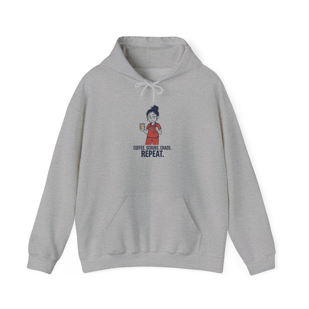 Coffee. Scrubs. Charge. Repeat. Hoodie | Nurse Hoodie, RN Apparel