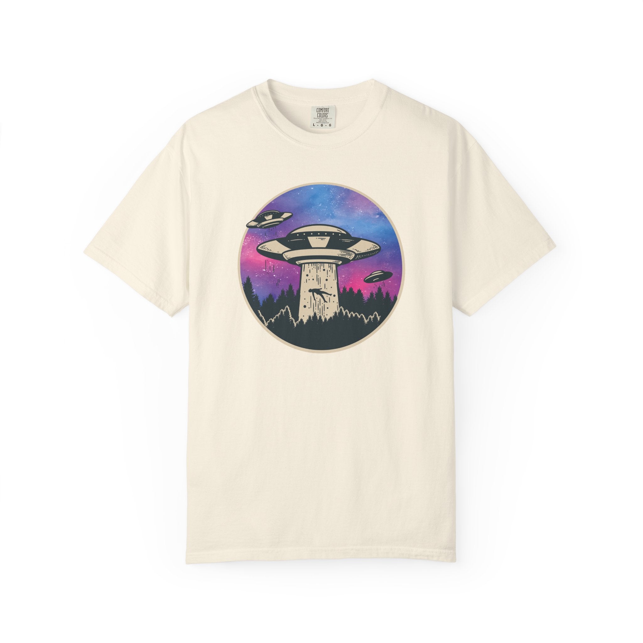 Alien Abduction T-Shirt — UFO Beam Graphic Tee for Sci‑Fi Fans