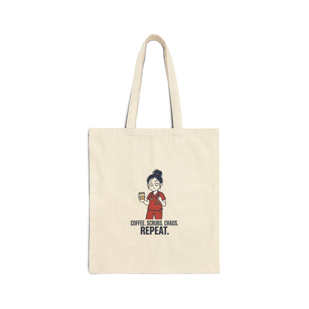 Coffee, Scrubs, Change Repeat Tote | Nurse Aesthetic, RN Nursing Tote