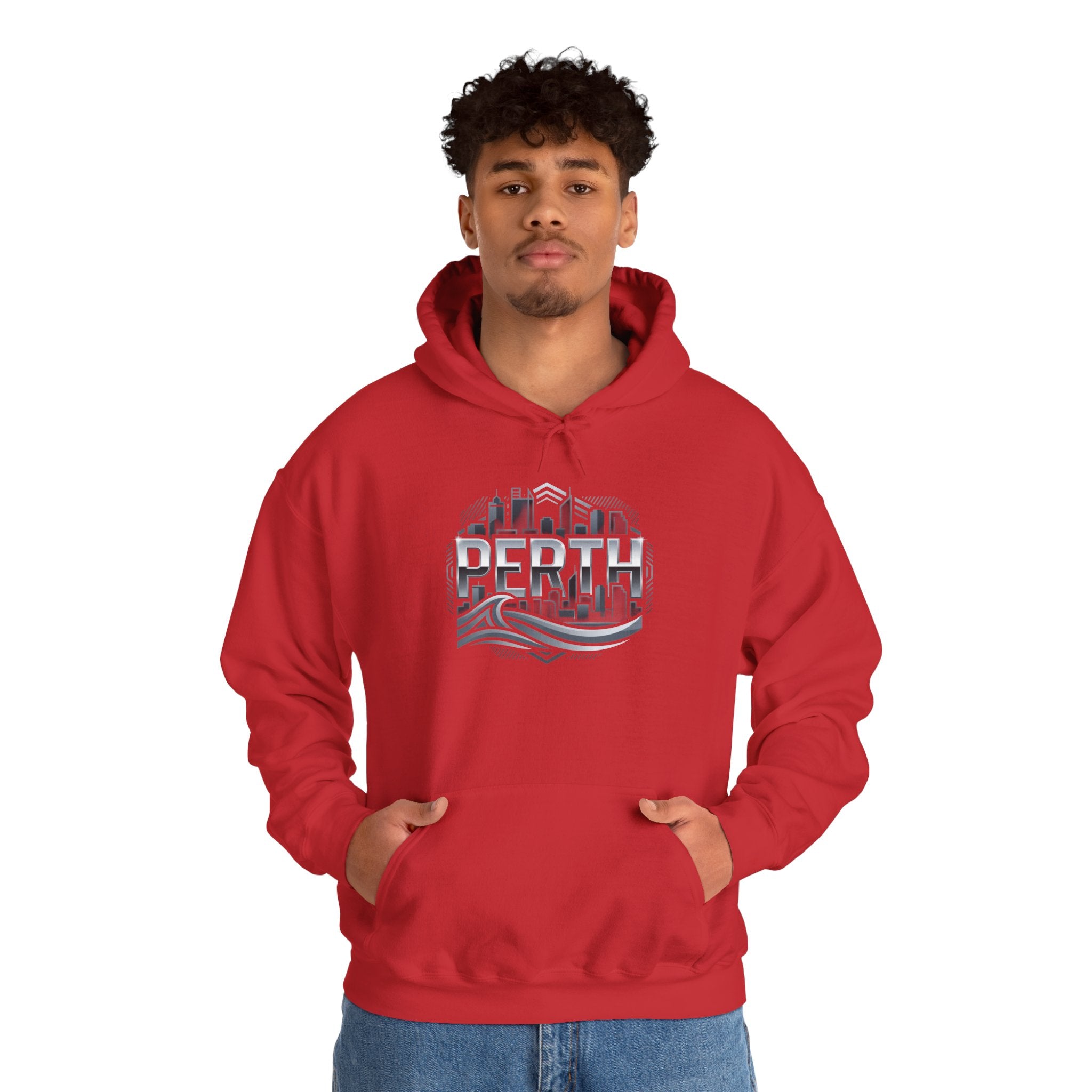 Perth Skyline Hoodie — Retro Coastal Cityscape Sweatshirt
