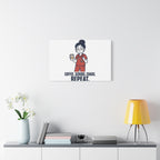 Coffee. Scrubs. Chaos. Repeat. Canvas | Nurse Aesthetic, RN Nurse Wall Art