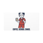 Coffee. Scrubs. Chaos. Repeat. Canvas | Nurse Aesthetic, RN Nurse Wall Art