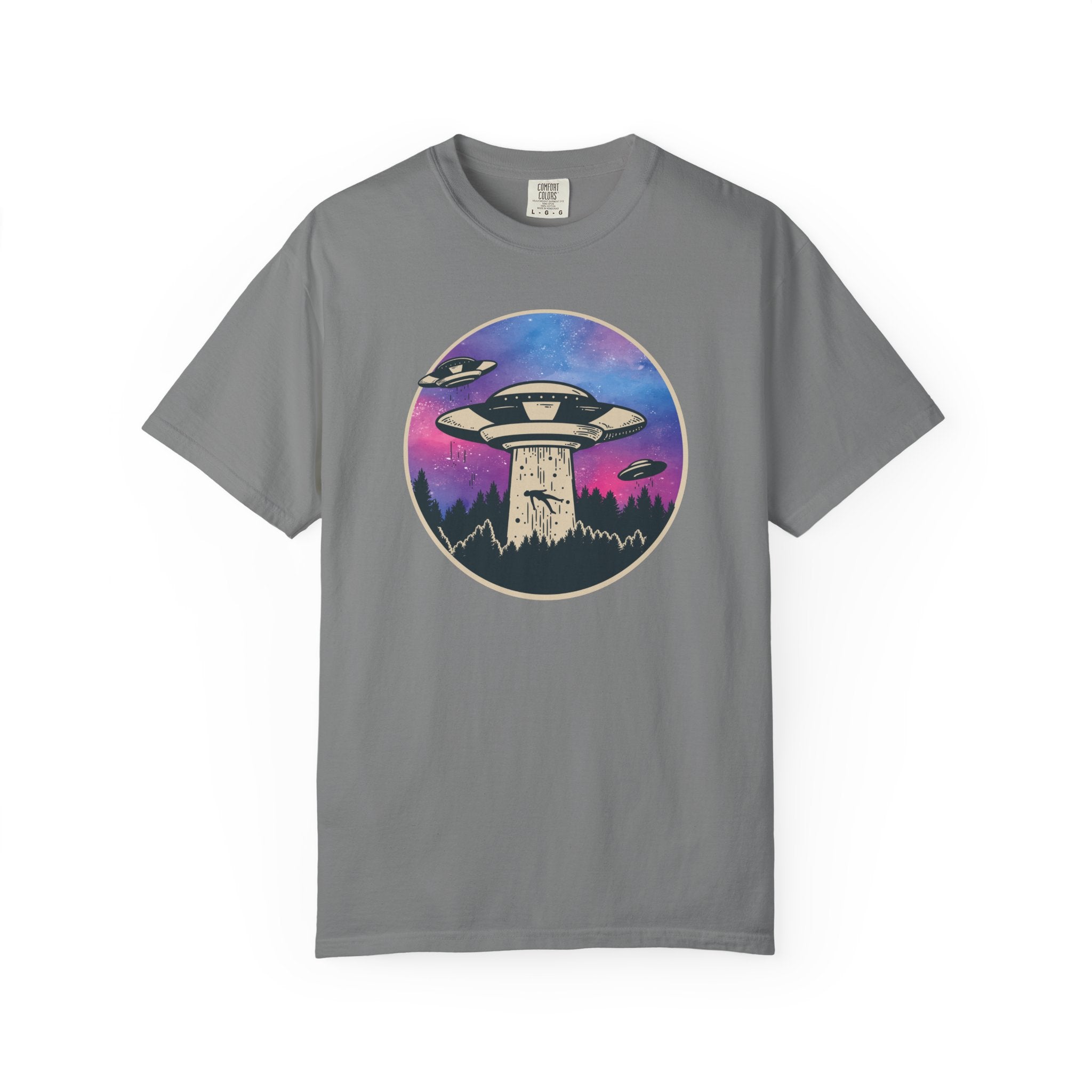 Alien Abduction T-Shirt — UFO Beam Graphic Tee for Sci‑Fi Fans