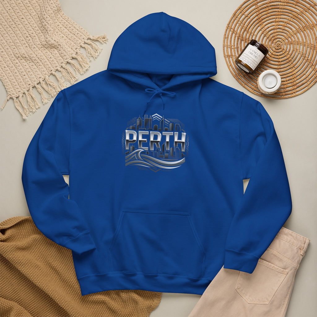 Perth Skyline Hoodie — Retro Coastal Cityscape Sweatshirt